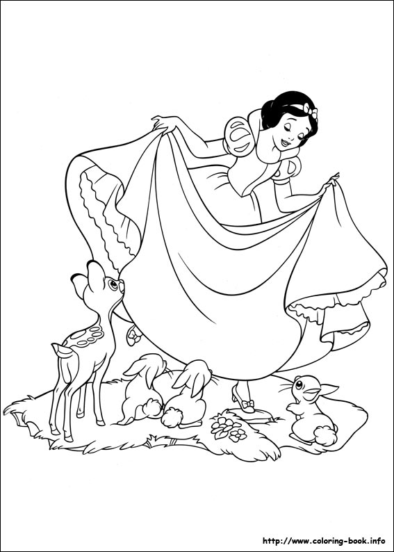 Snow White coloring picture